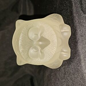 Goebel frosted squatty glass owl